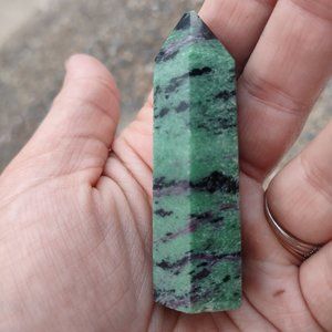 Natural Green Epidote mini crystal tower